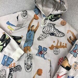 Nike Club Sportswear Club Hoodie Sweatshirt AOP DNA Archives Men's Medium SPOT